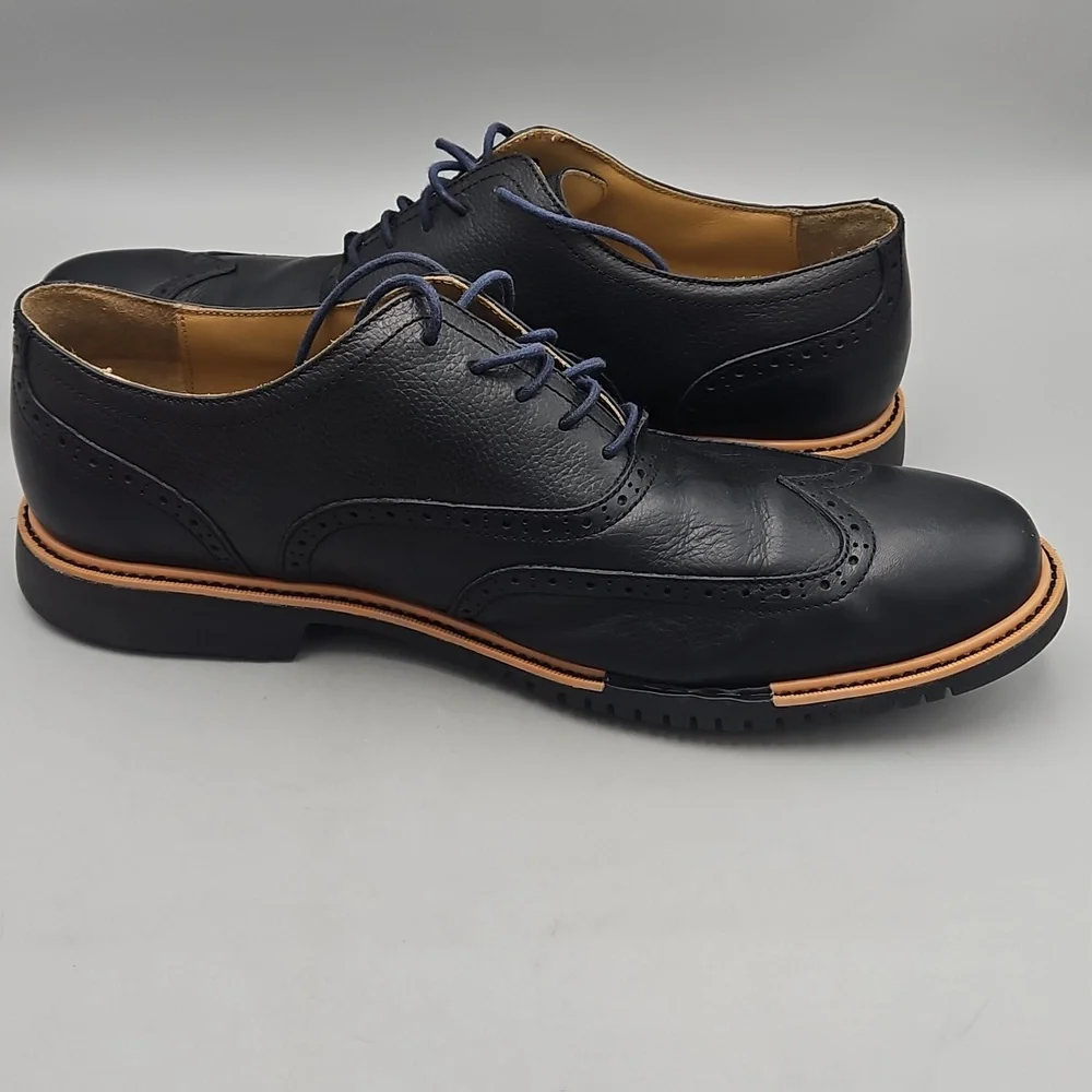 Cole Haan Mens Leather Wing Tip Oxfords Shoes Black Men Size 12 M_4